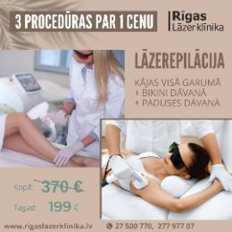 3 PROCEDŪRAS PAR 1 CENU